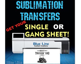 Best Truckin Dad- Custom Dye Sublimation Heat Transfers - Dye Sub - Heat Press Transfers - Heat Transfer Prints