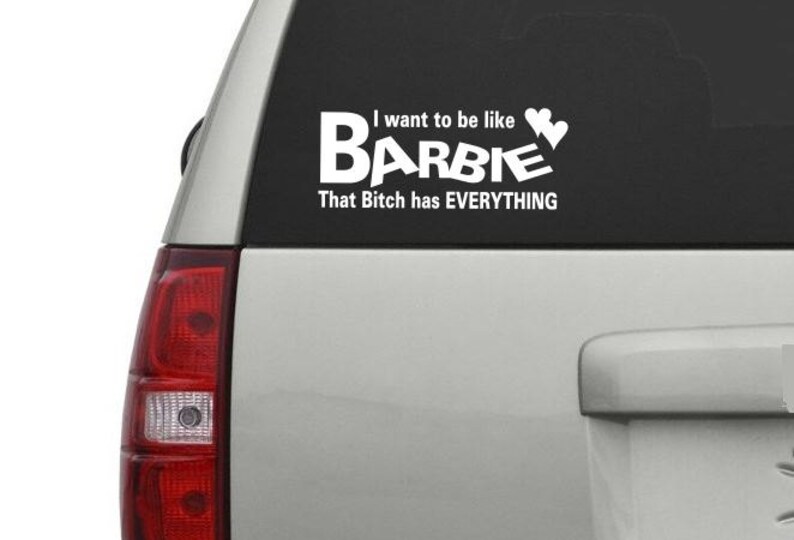 barbie bumper sticker