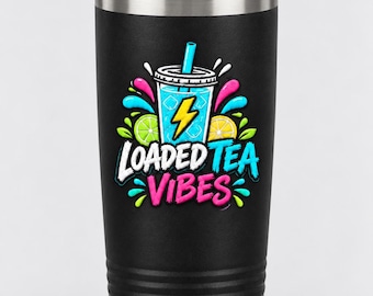 Vaso térmico Loaded Tea, taza aislante Polar Camel de 590 ml, vaso Loaded Tea Vibes, taza Tea Energy Club, regalo para amantes del té