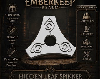Spinner de Naruto da Folha Oculta | Brinquedo de mesa de anime impresso em 3D | Fidget Spinner | Presente ninja | Item de colecionador para fãs de anime