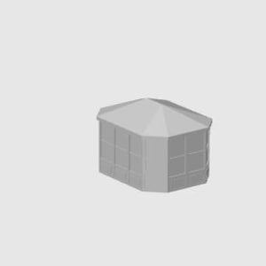 Model Railroad Gazebo N Scale (no assembly)