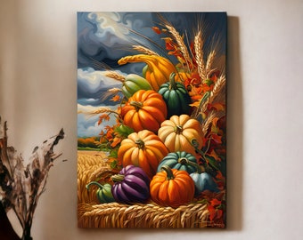 Acrylic Full Color Print- Fall Harvest Pumpkins