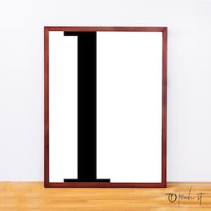 Serif Letter L, impressão de tipografia, impressão de carta, monograma para impressão, arte para impressão, decoração minimalista, arte de parede em preto e branco, download digital