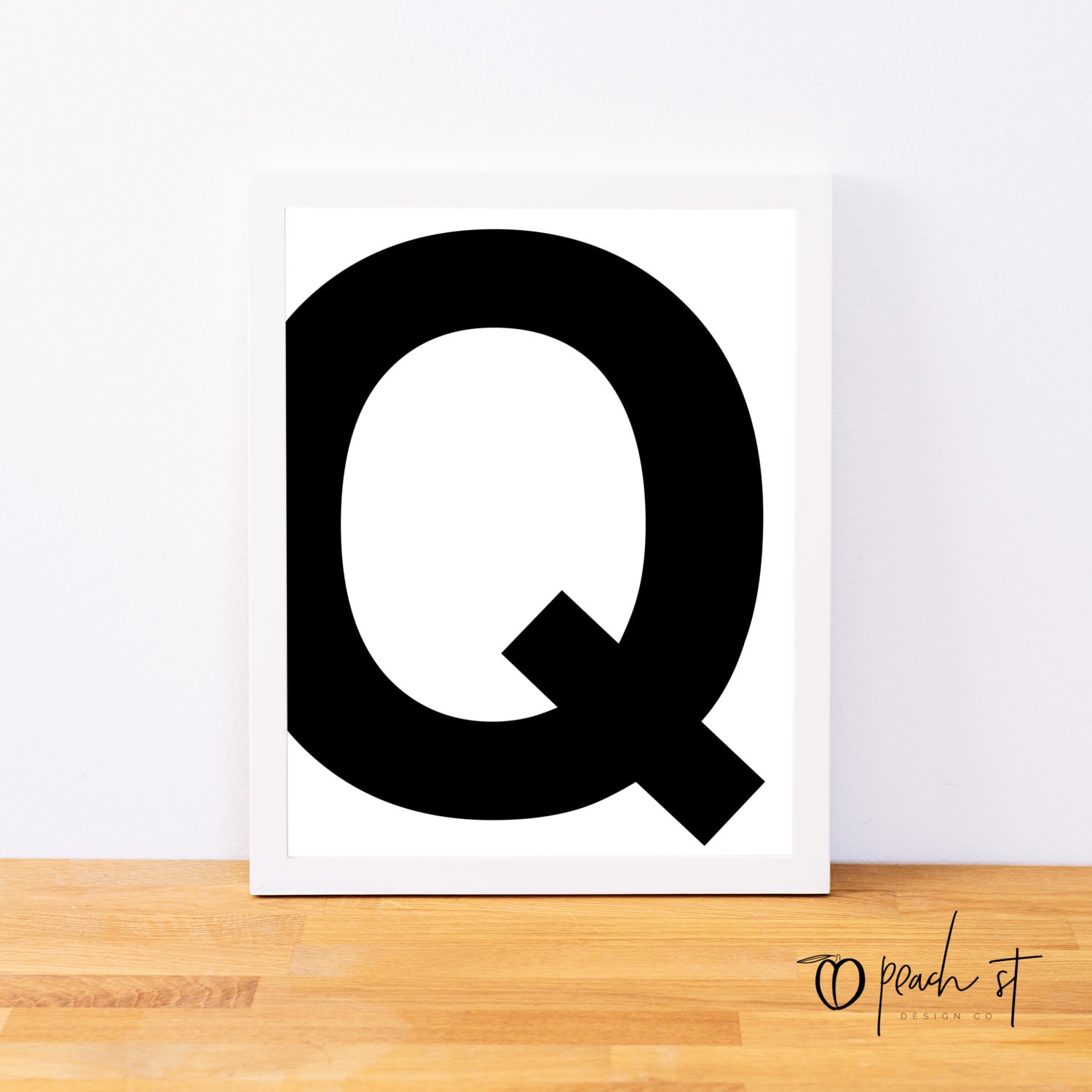 Letter Q, Typography Print, Letter Print, Printable Monogram 