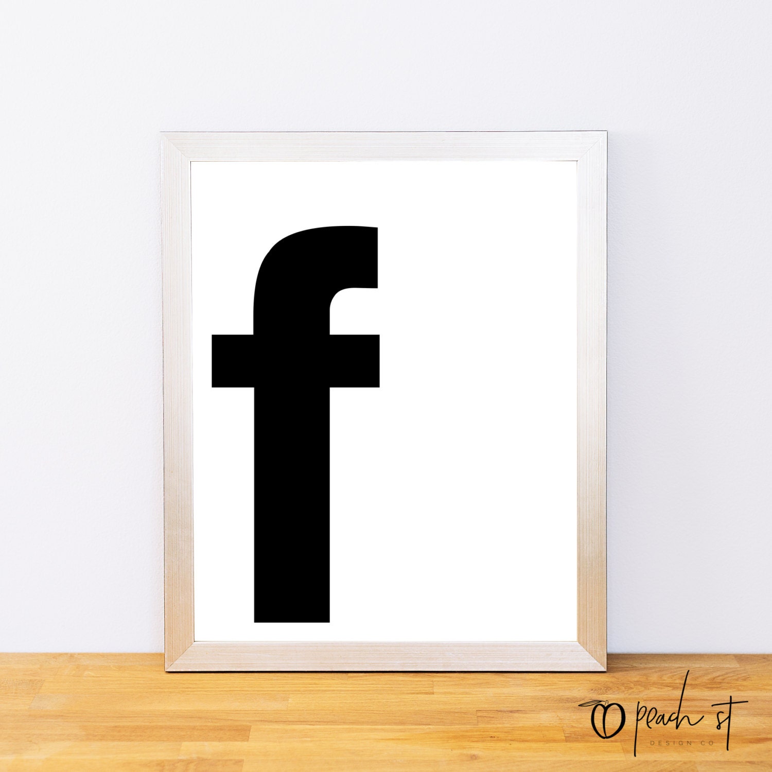 Lowercase Letter F Typography Print Printable Monogram | Etsy