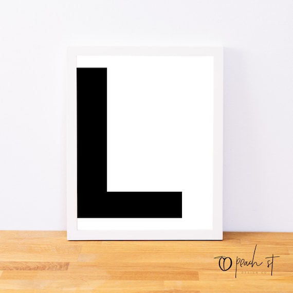 Letter L, Typography Print, Letter Print, Printable Monogram 
