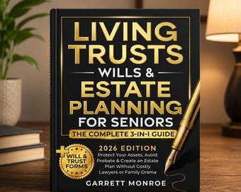 Living Trusts & Nachlassplanungs-Leitfaden für Senioren: Einfaches Testament, Vertrauensplanungs-Arbeitsbuch zum Schutz von Vermögen, Nachlassvermeidung