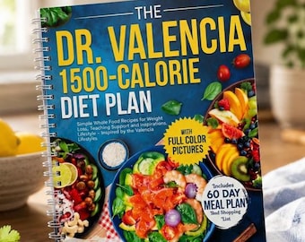 Dr. Valentino 1500 Kalorien Diät-Plan Digitaler Download, Gesunder Essensplan zum Abnehmen, 60 Tage Meal Prep Guide, Kalorienarme Rezepte