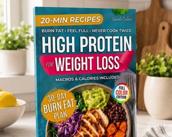 Proteinreiches Abnehm-Kochbuch, 101 Low Carb 20-Min. Rezepte, 30-Tage-Plan (PDF-Download)