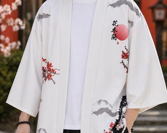 Japanese Yukata Kimono Robe – Unisex Lightweight Summer Beachwear Loungewear