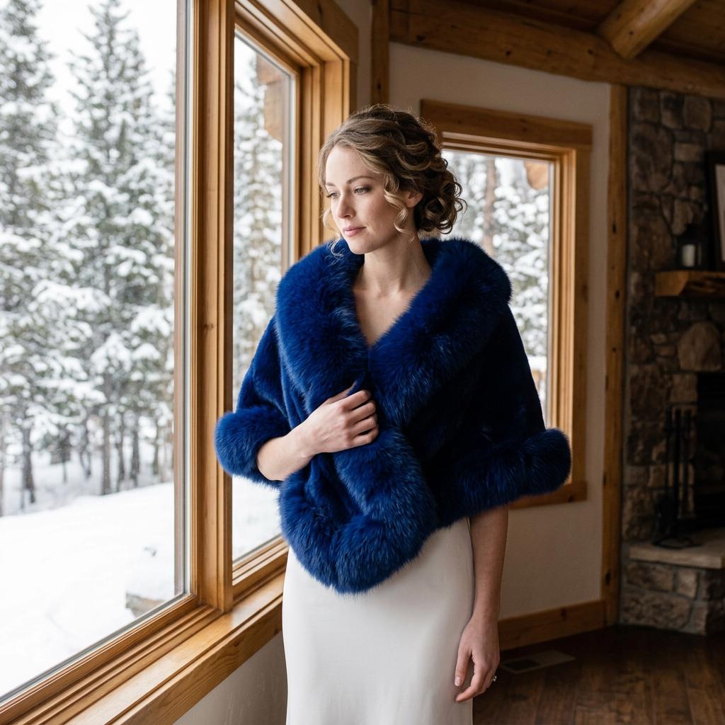 Blue Fur Dress