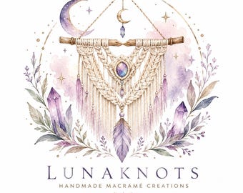Whimsical Fantasy Logo Design, Enchanted Branding, Business Logo (Premade)