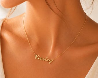 Personalized Name Necklace , Custom Name Jewelry, Summer Necklace, Bridal Jewelry, Graduation Gift, TAK02
