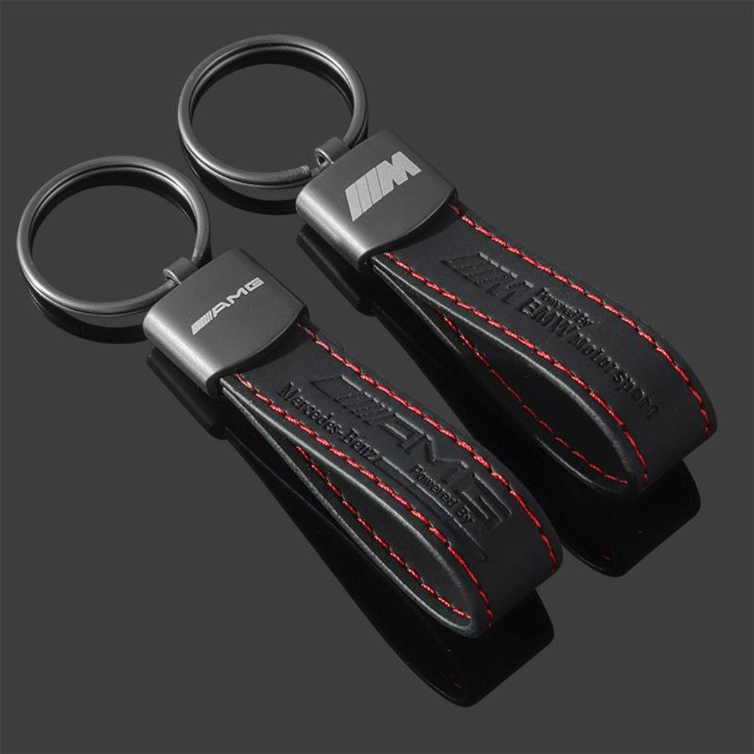 Kar Key Rings BMW and Mercedes-benz Leather Car Logo Metal Key Ring Pendant - Etsy