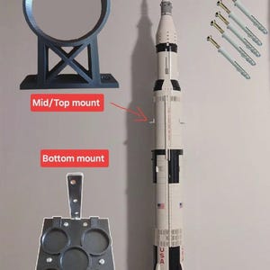 Wall Mount lego apollo saturn V 92176 / 21309
