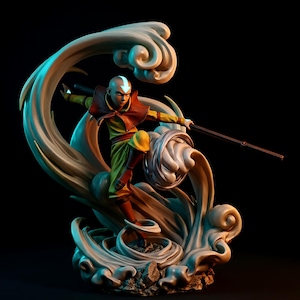 Aang Avatar Inspired STL Bust – Air Bender Monk 3D Print File
