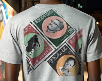 T-Shirt Leaders Africains | Lumumba Sankara Nkrumah | tshirt anticolonial | Vêtement Engagé Panafricain | Cadeau Histoire Afrique