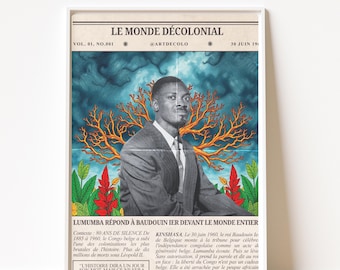 Le Monde Décolonial · Lumumba | Indépendance Congo 30 Juin 1960 | Affiche Histoire Africaine | Décolonisation | Téléchargement Numérique