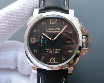 The Panerai PAM01359 (Profound and Timeless, Dedicated to Protection) has a 316L stainless steel case with a diameter of 44mm.