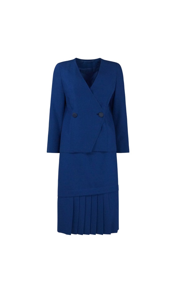 Vintage Woman's Blue Suit - Vintage Blazer and Sk… - image 2