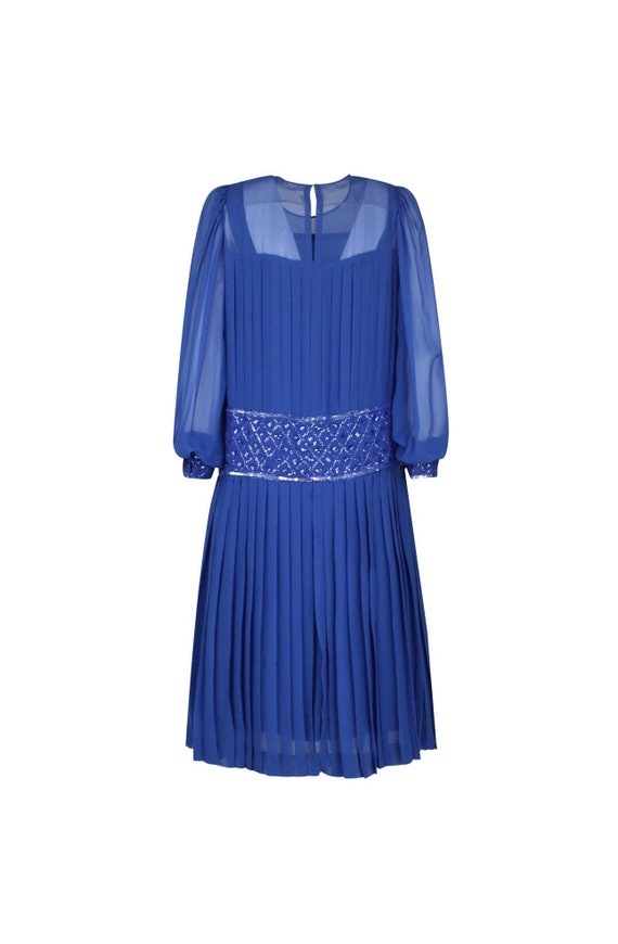 Silk Chiffon Dress For Woman - Vintage Pleated an… - image 5