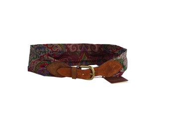 Henry Cotton's Vintage Woman Belt - Vintage 90s Paisley Belt