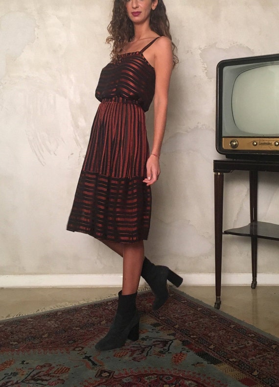 Vintage 90s Top and Skirt Suit - Silk Vintage Woma