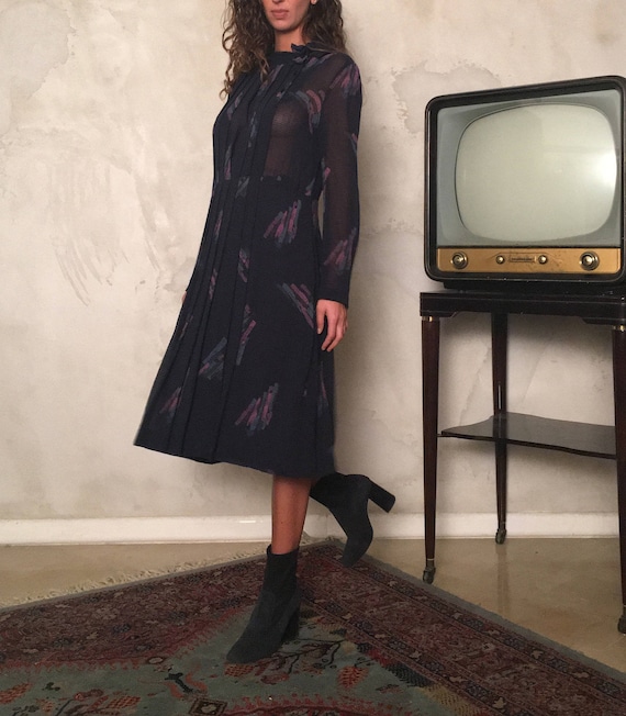 Vintage Cotton Dress - Vintage Chemisier Dress