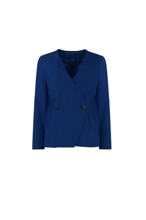 Vintage Woman's Blue Suit - Vintage Blazer and Sk… - image 3