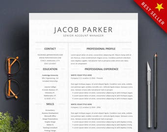 two column resume etsy modern column resume