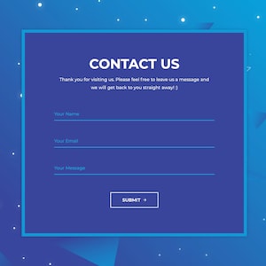 Designer Elegante Modulo di Contatto Email HTML con Modello PHP, Nessuna codifica necessaria. Plug and Play. Larghezza fissa. Colori completamente modificabili, larghezza