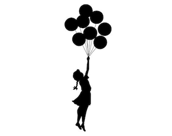 Banksy Ballonmeisje Illustratievector Stock Art. Plus tal van andere freebies inbegrepen.