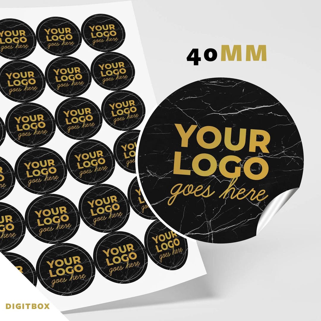 Circular 40mm Stickers, A4 Sheets, Matte Finish, Logo Stickers ...