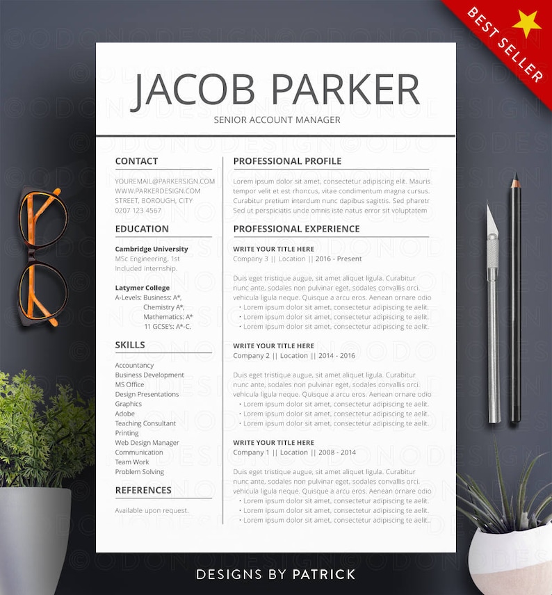 modern resume template cv template professional and creative resume teacher resume word resume instant download two column modern resume two columns