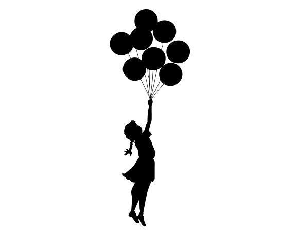 Buy Banksy Balloon Girl Illustration Logo Artwork Clip Art for 