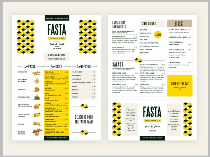 We Will Create a Printable Menu for Your Restaurant, Take Away or Food ...