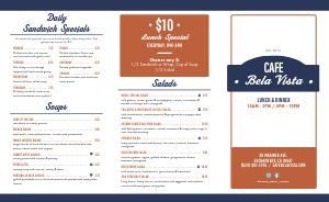 We Will Create a Printable Menu for Your Restaurant, Take Away or Food ...