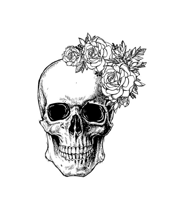 Free Free 177 Flower Skull Svg SVG PNG EPS DXF File