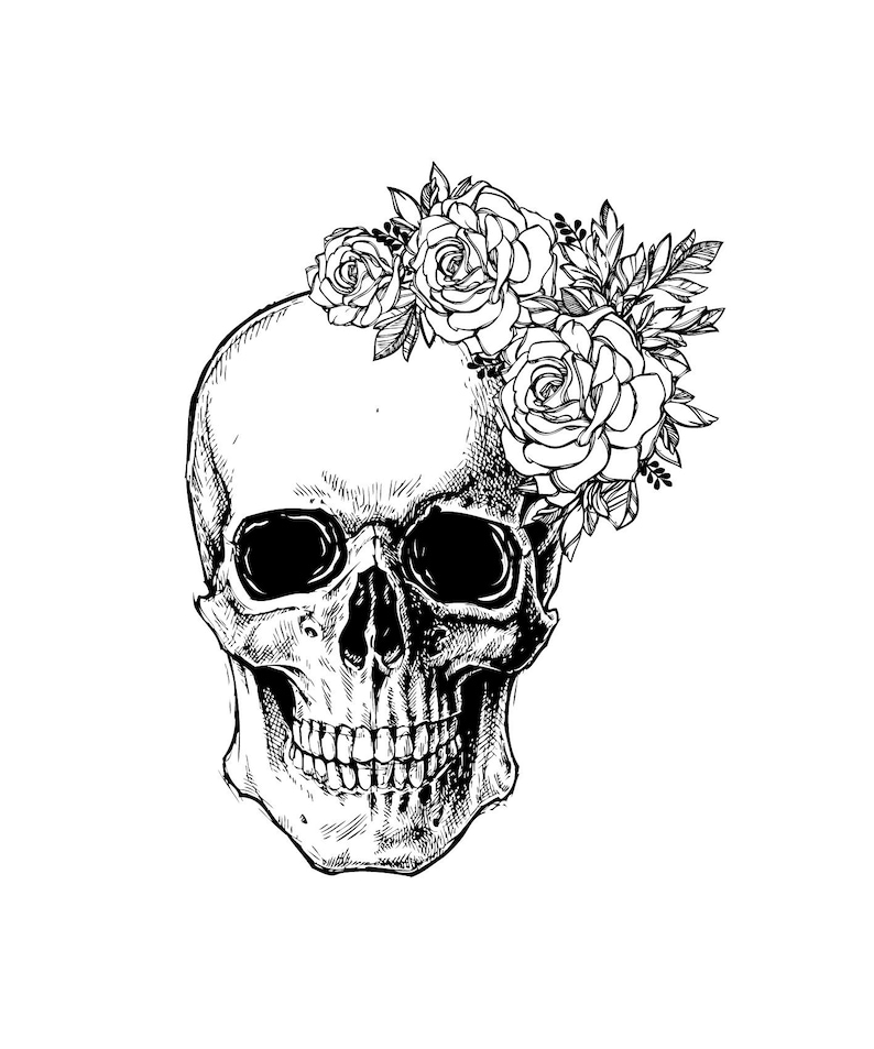 Free Free Flower Skull Svg 736 SVG PNG EPS DXF File