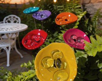 Bees' Watering Station, Pollinator Water Basin, Bee Garden, Marker Post Garden(with glass)