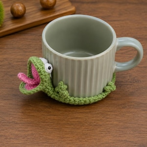 Tom Lizard Virkmönster för underlägg, Amigurumi-muggmatta, enkel PDF-nedladdning