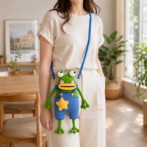 Crochet Frog Crossbody HandBag Pattern | Amigurumi Purse Tutorial (PDF Download)