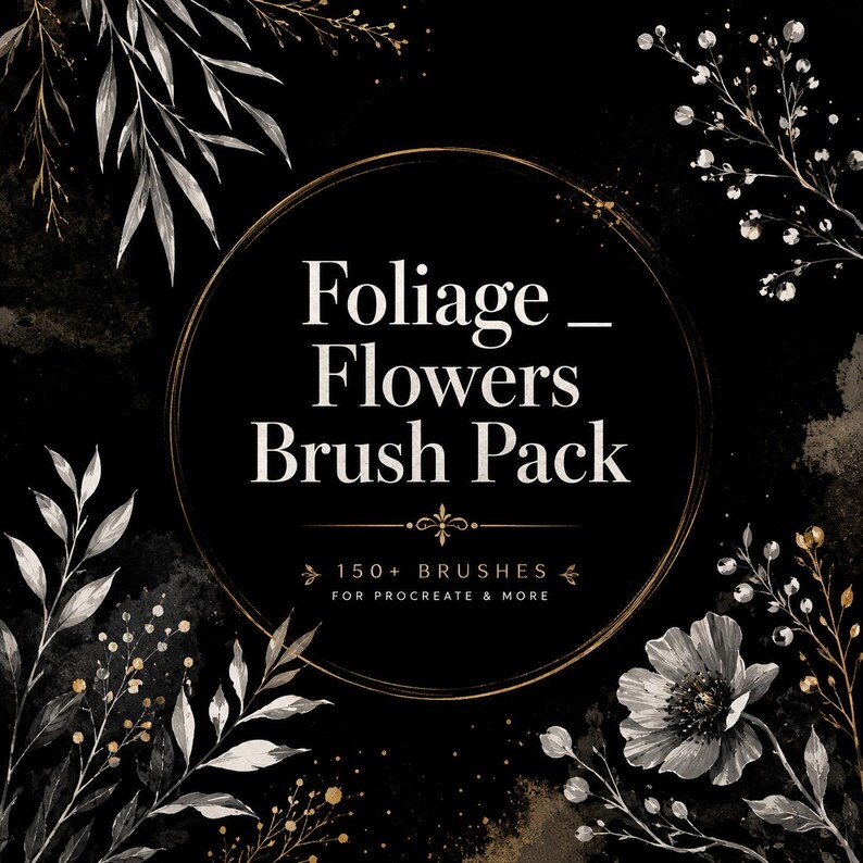 Foliage Flowers Ultimate Brush Pack – Handcrafted Botanical Brushes for ...