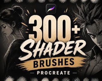 300+ Shader Procreate Brushes – Ultimate Shading & Blending Brush Pack for Digital Art