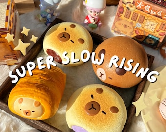 Capybara Bakery Slow Rising Squishy | Kawaii Bread Pastry Stress Relief Toy | Soft Squeeze Gift