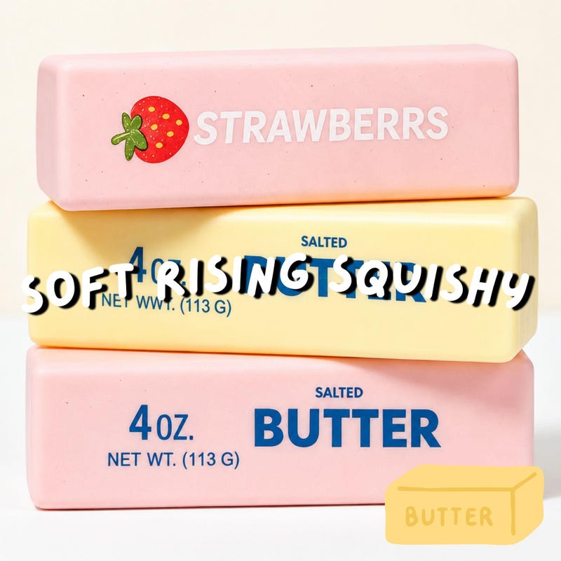 Strawberry Butter Squishy Etsy Strawberry Butter Squishy Etsy