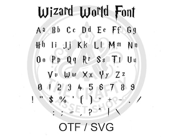 Wizard World Style Schrift OTF SVG | für Cricut | für Silhouette | Dokumente | Zauberhafte | Geburtstag | Designs | Basteln | Erstellen | Leinwand |