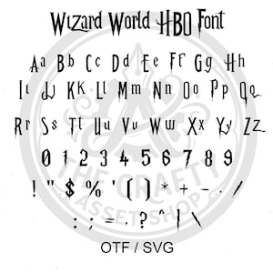Wizard World HBO Style Font OTF SVG | for Cricut | for Silhouette | Docs | Magical | Birthday | Designs | Crafting | Creating | Canva |