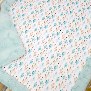 Cactus Baby Blanket - Designer Minky Cactus Blanket - Baby Blanket - Cactus Blanket - Southwest Baby Blanket - Arizona Blanket- Saguaro Baby