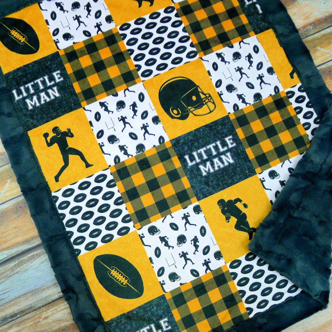 Personalized Baby Blanket Football Blanket Crib Blanket Etsy